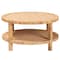 Bali & Pari Kalimantan Bohemian Light Honey Rattan and Mahogany Wood Coffee Table 245-13734-ZORO - alternate 4
